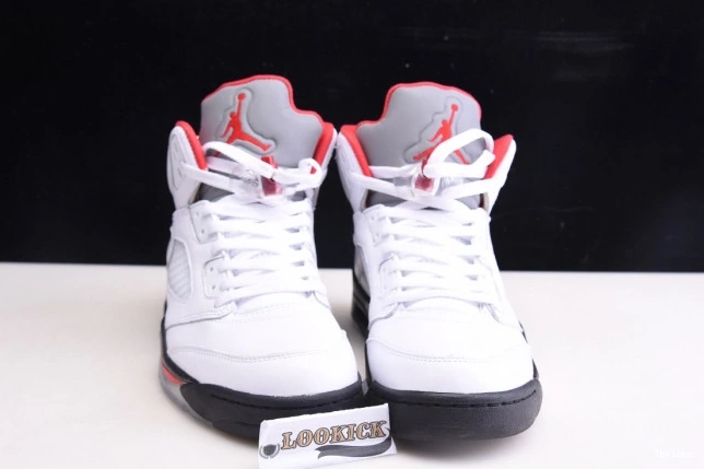 Cheap TBK Silver Red Fire Retro 5 Tongue (2020) Jordan DA1911-102 Air 0718